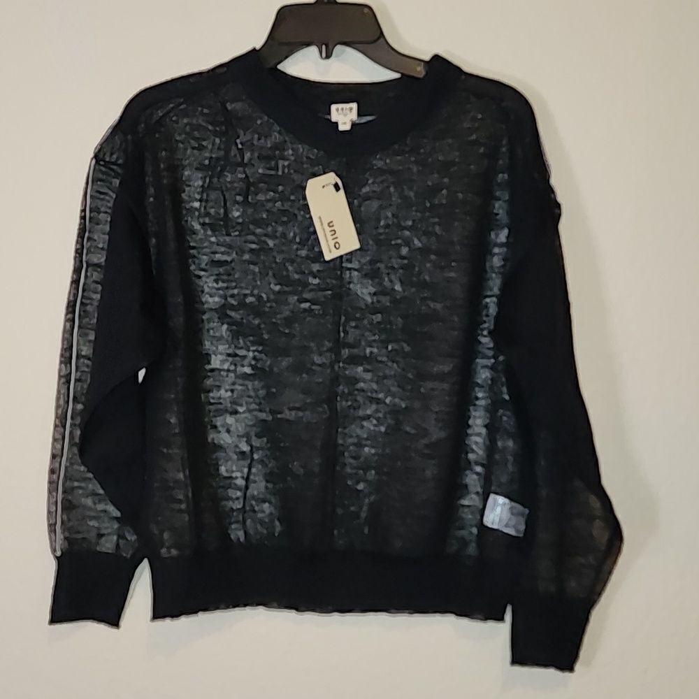 Uniq Black sheer long sleeve size S/M & M/L